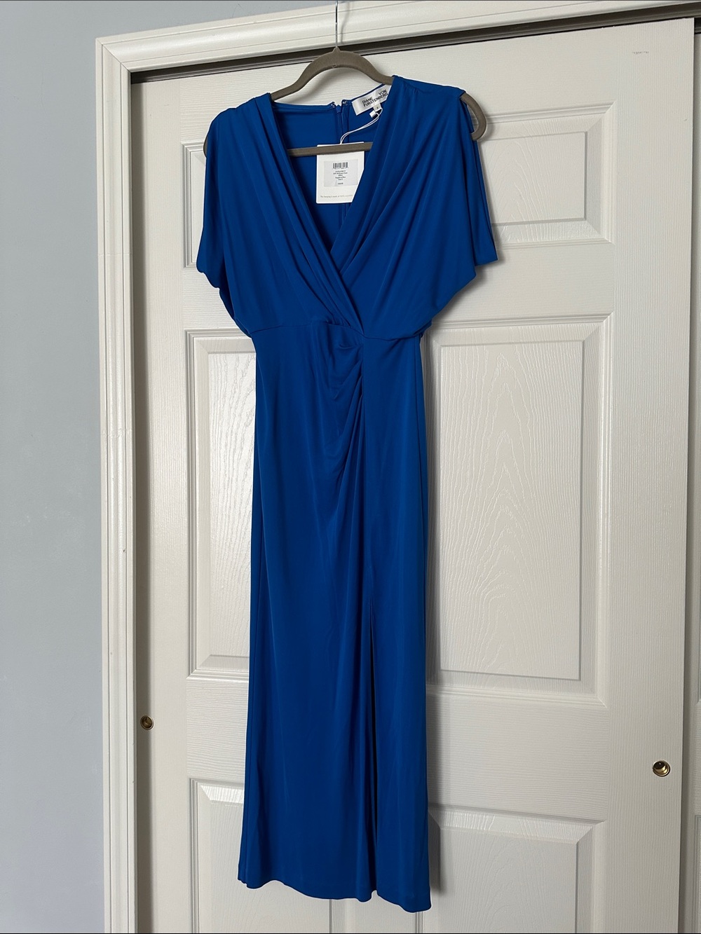 Diane Von Furstenberg Royal Blue Maxi Wrap Dress